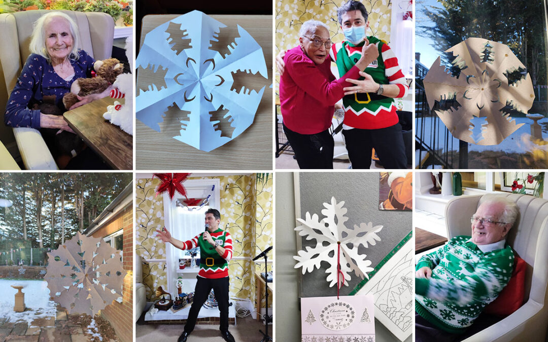 Christmas jumpers and snowflakes at Lulworth House Residential Care Home