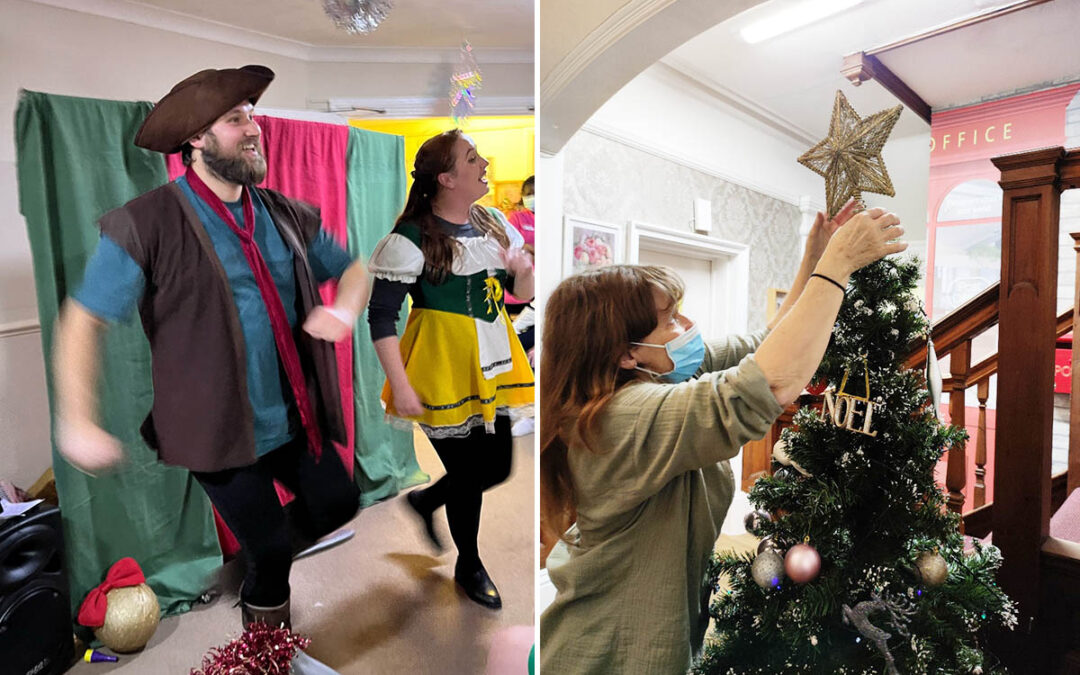 Christmas tree decorating and pantomime fun at Lulworth House Residential Care Home