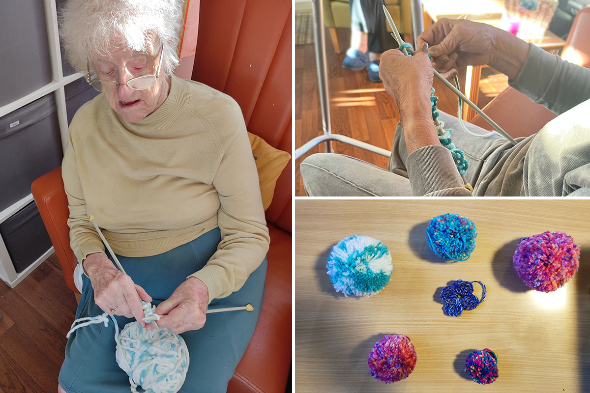 Knit and Natter Club at Lulworth House Residential Care Home