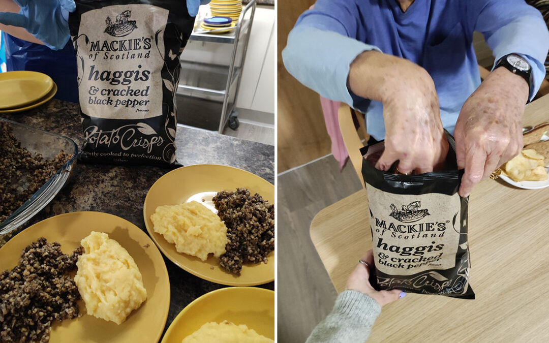 Burns Night haggis at Lulworth House Residential Care Home