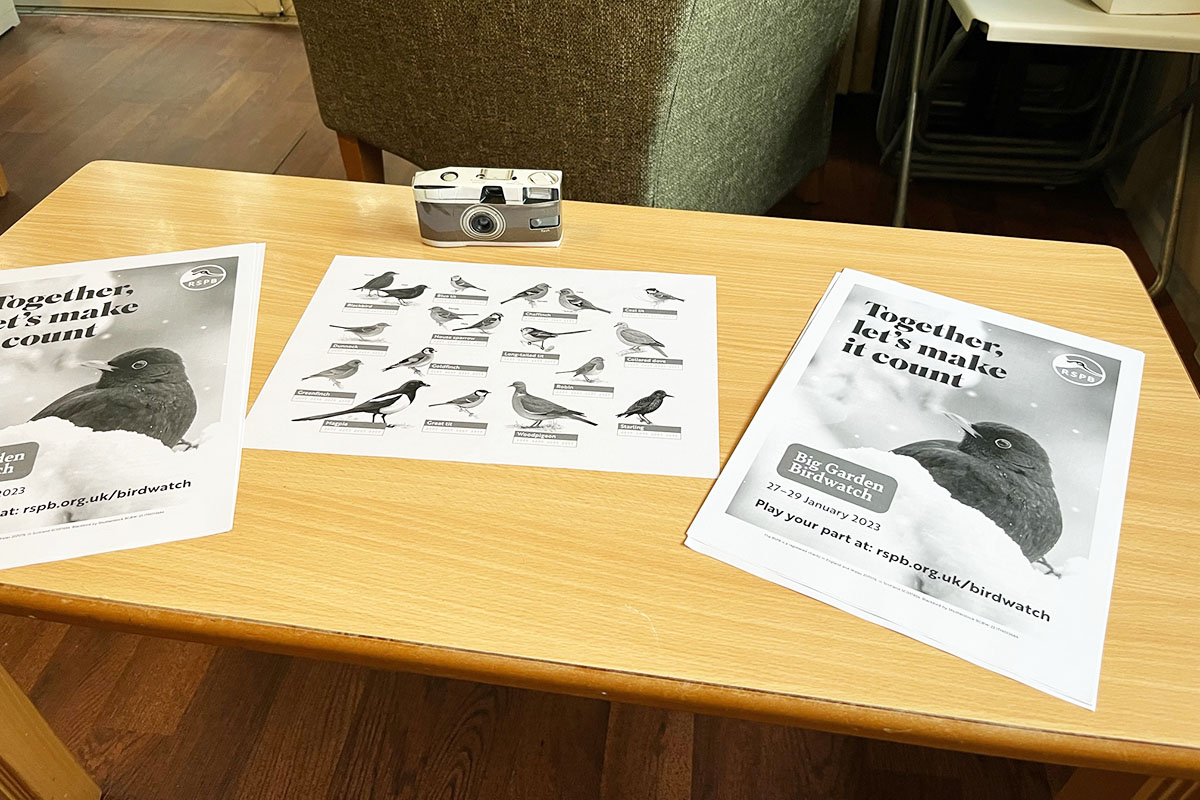 Bird information sheet at Lulworth House Residential Care Home