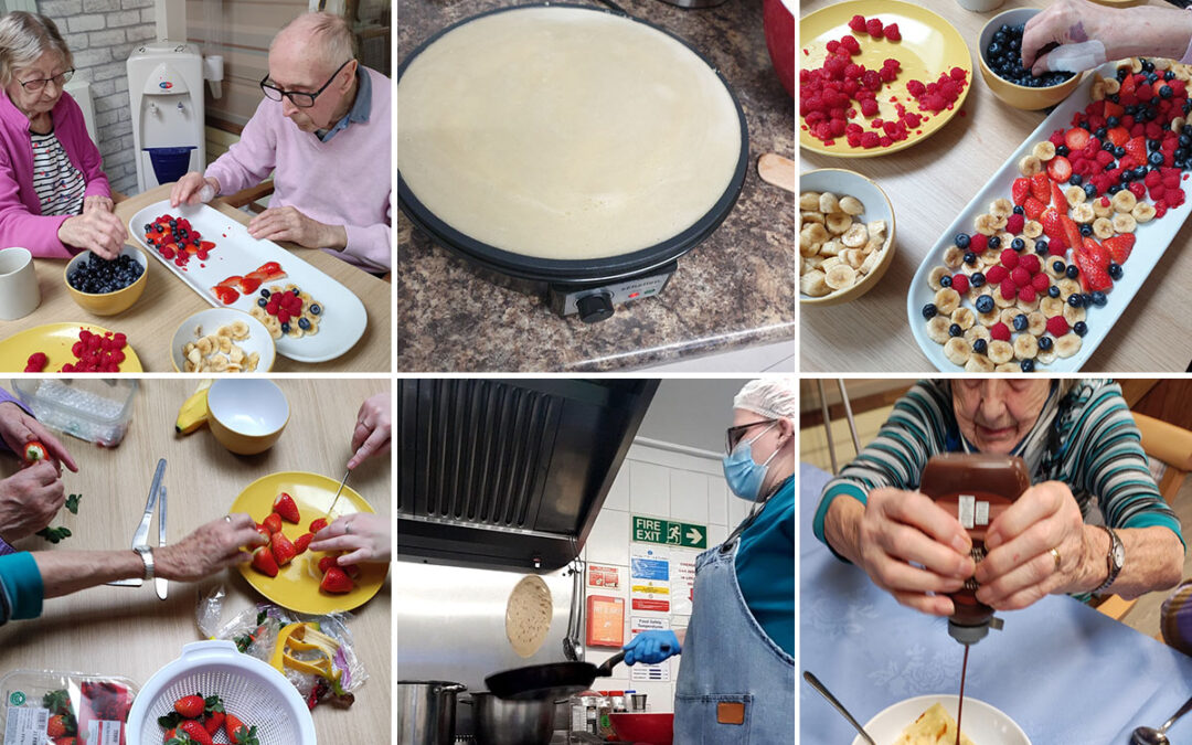 Pancake heaven at Lulworth House Residential Care Home