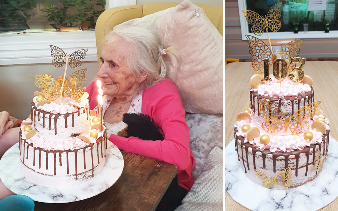 Betty at Lulworth House Residential Care Home is 103 years young