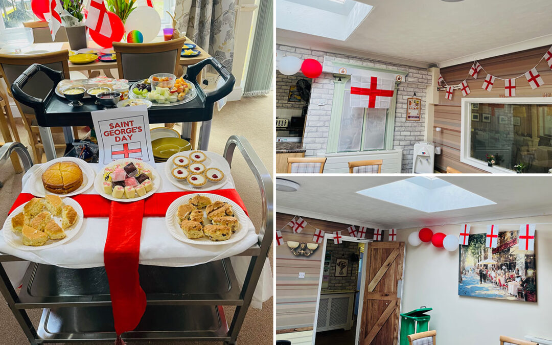 St Georges Day tea party at Lulworth House Residential Care Home