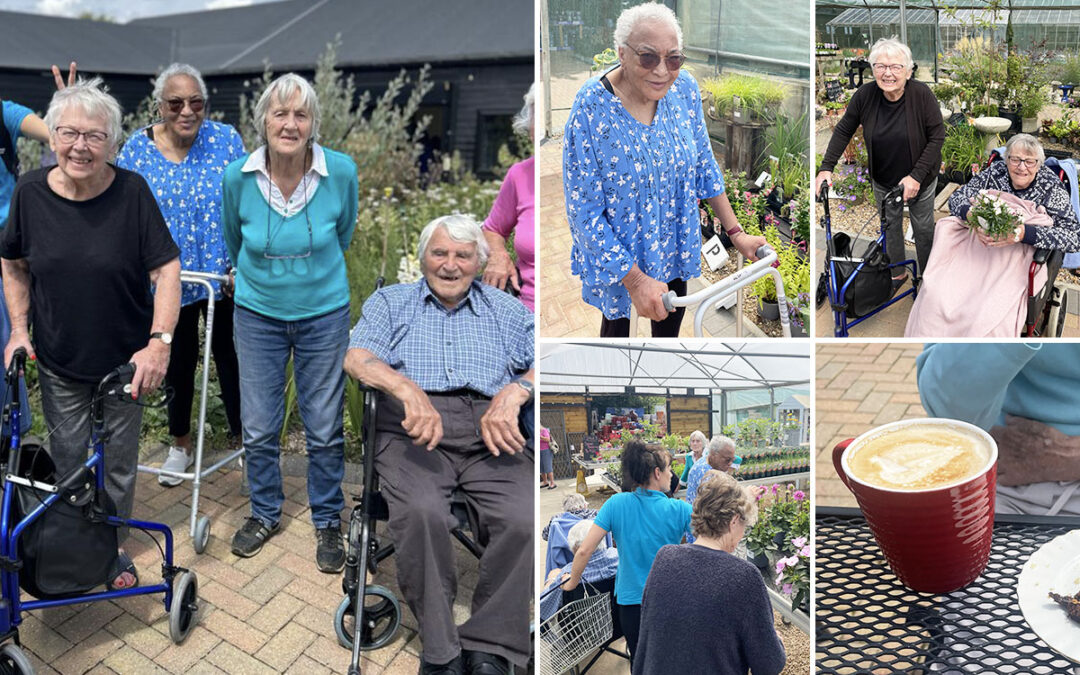 Lulworth House Residential Care Home residents enjoy a Garden Centre trip