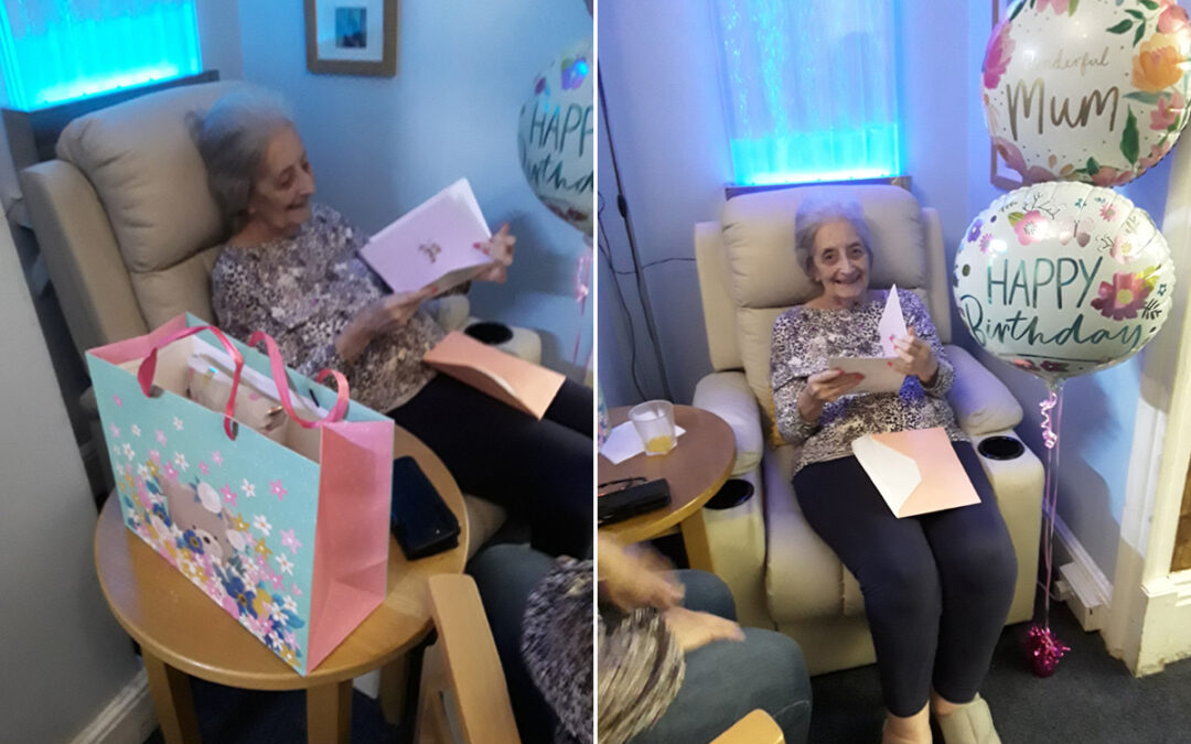 Happy birthday Doreen at Lulworth House Residential Care Home