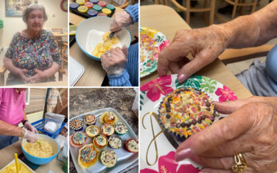 Lulworth House Residential Care Home residents make tasty lemon cupcakes