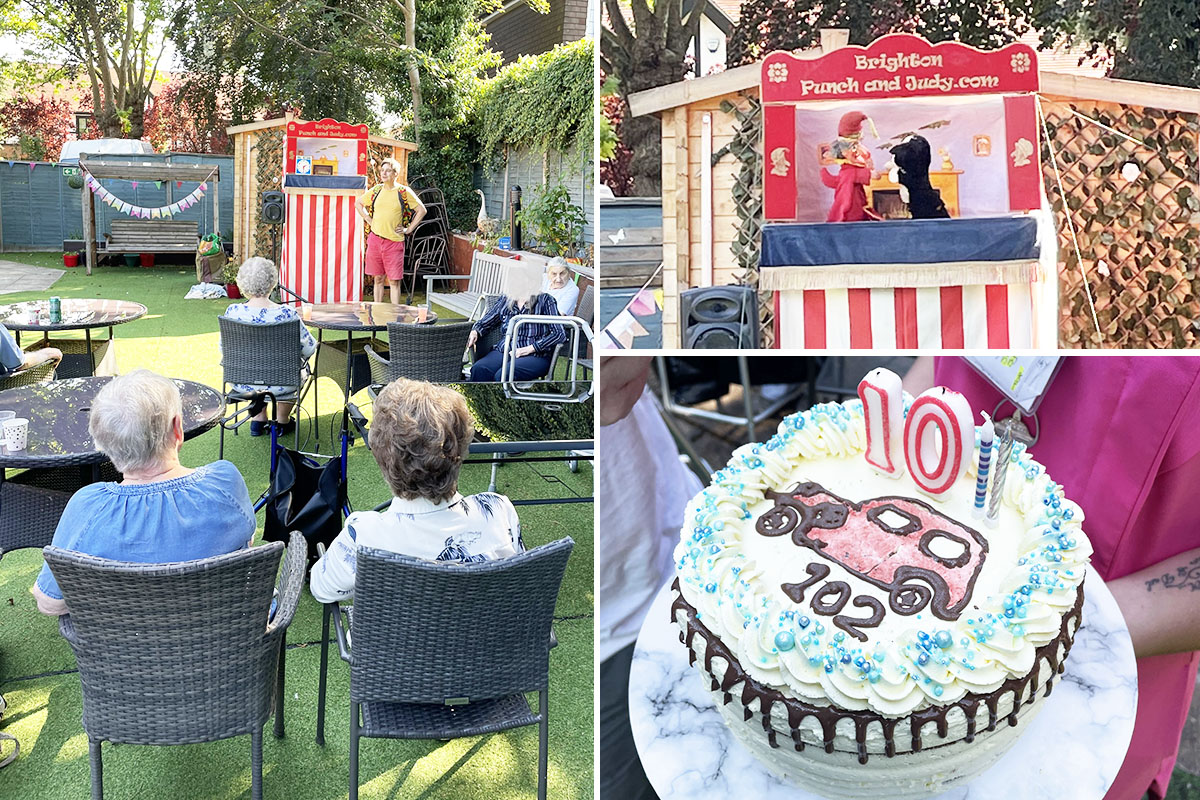 Punch and Judy birthday fun at Lulworth House Residential Care Home