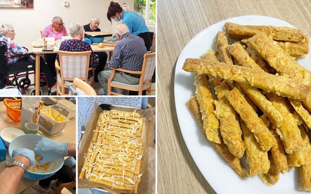 Tasty cheese straws at Lulworth House Residential Care Home