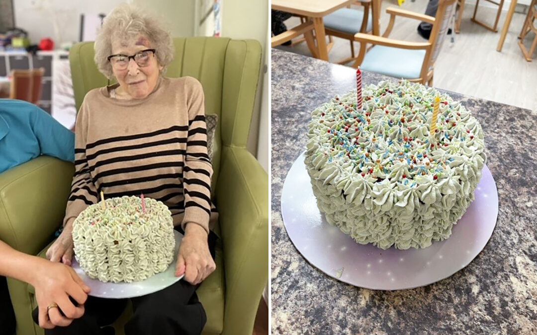 Birthday wishes for Doris at Lulworth House Residential Care Home