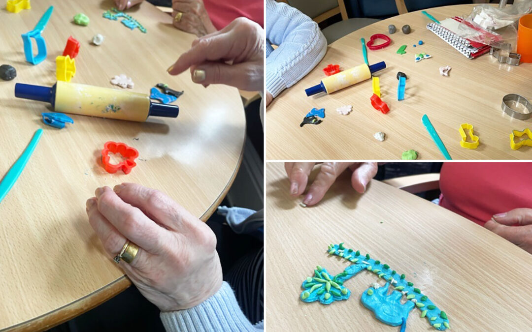 Clay modelling at Lulworth House Residential Care Home