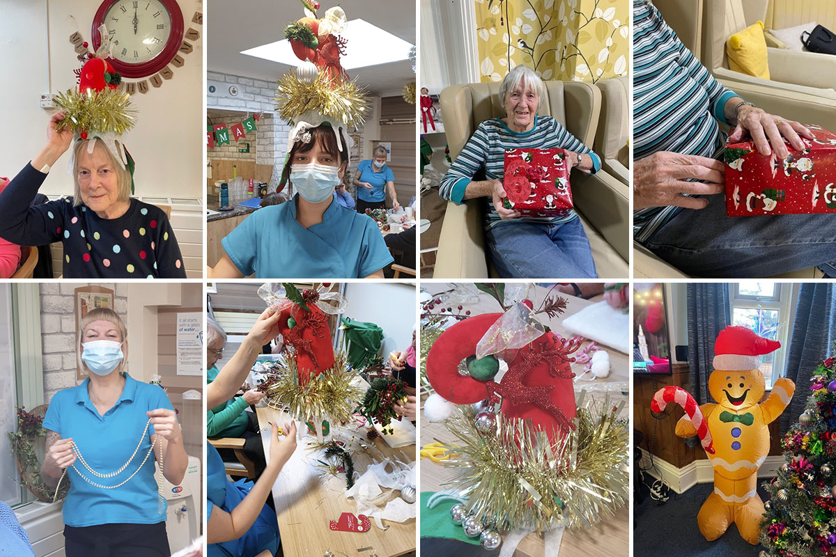 Christmas hats and an advent calendar surprise at Lulworth House Residential Care Home