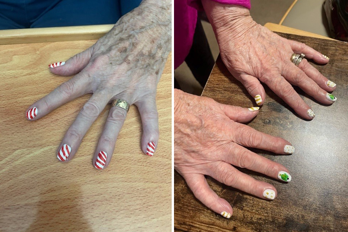Fancy nail art at Lulworth House Residential Care Home