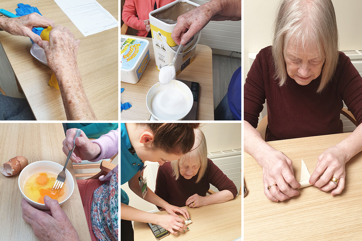 Lulworth House Residential Care Home residents make Baking Club treats