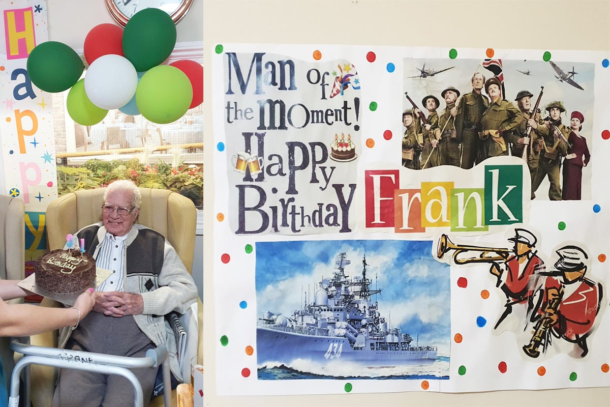 A swinging birthday celebration at Lulworth House Residential Care Home