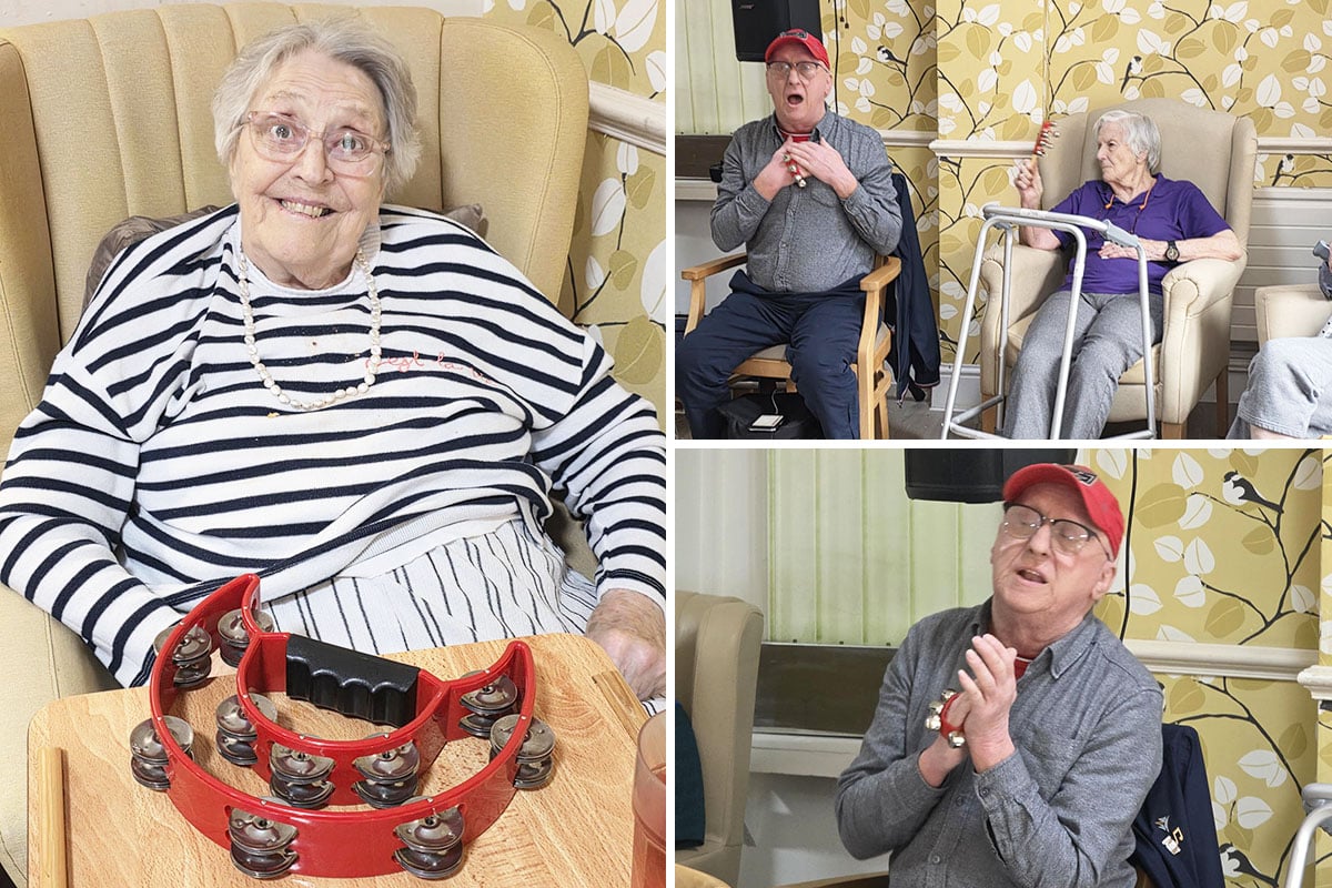 Singalong smiles with Archie at Lulworth House Residential Care Home
