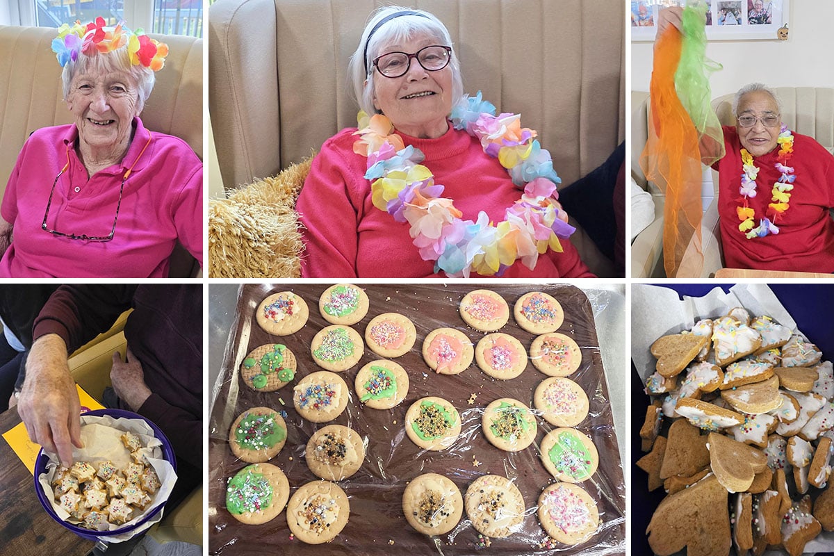 Lulworth House Residential Care Home residents enjoy carols, cookies and Right Step exercises