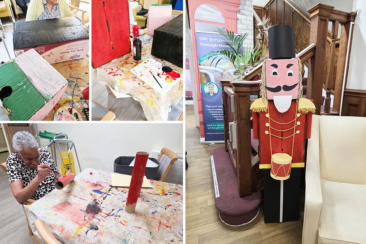 Lulworth House Residential Care Home residents share Christmas crafts, music and tea party