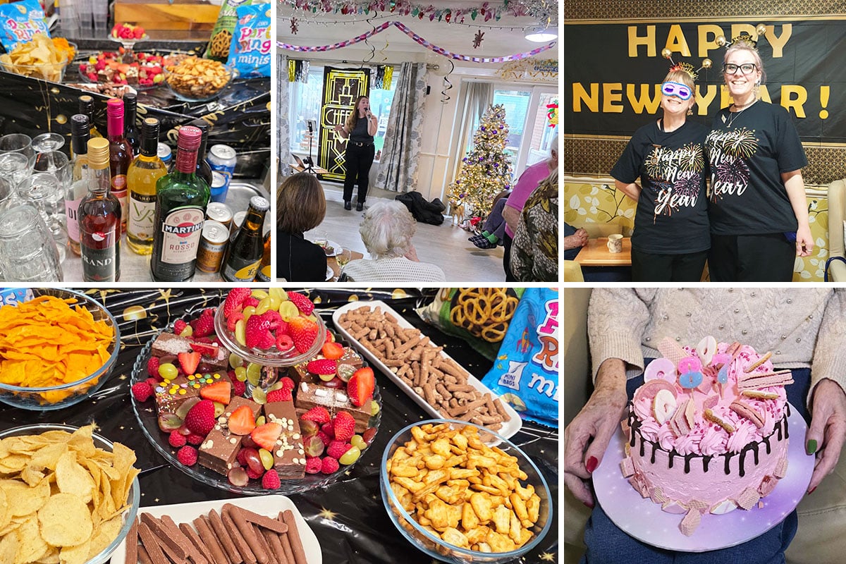 New Year’s Eve music and birthday cake at Lulworth House Residential Care Home